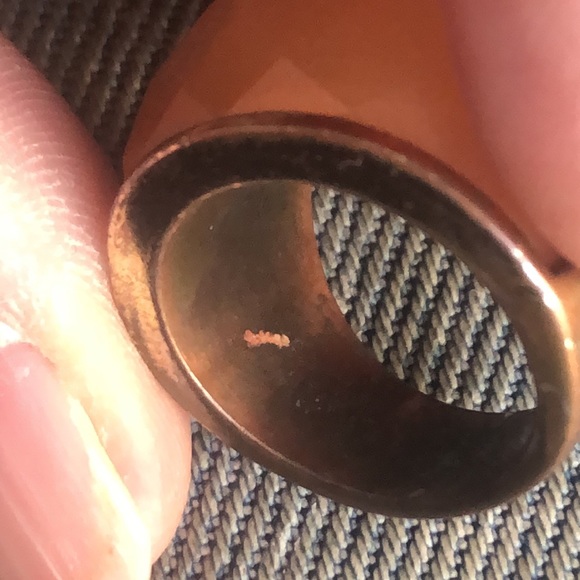 Vintage peach faceted stone ring - Picture 4 of 6